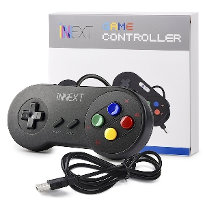 iNNEXT SNES Style USB Controllers (Black)